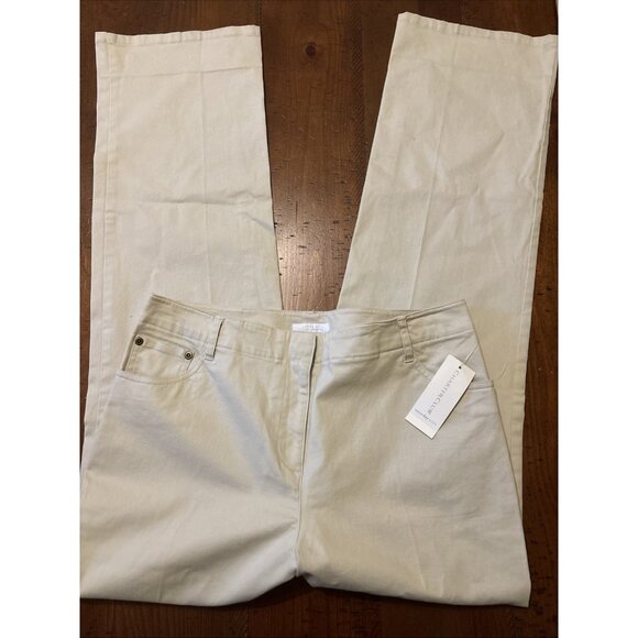 New Charter Club Ladies Pumice Beige Pants Size 8 Laura Fit New - Picture 1 of 7